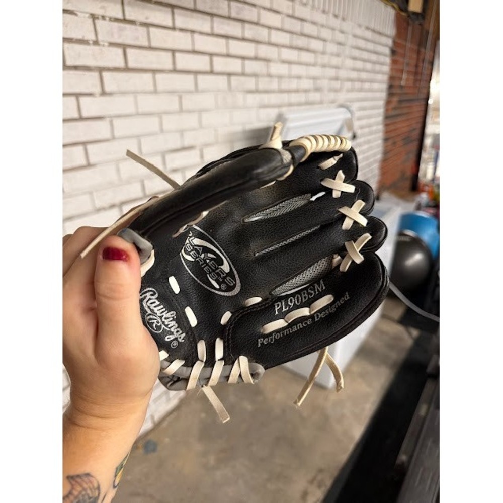 Youth T-Ball Baseball Rawlings Players Series 9" Black Grey PL90BSM Neo-Flex